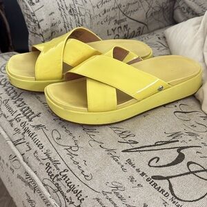 UGG Women's Bright Yellow Slide Sandals